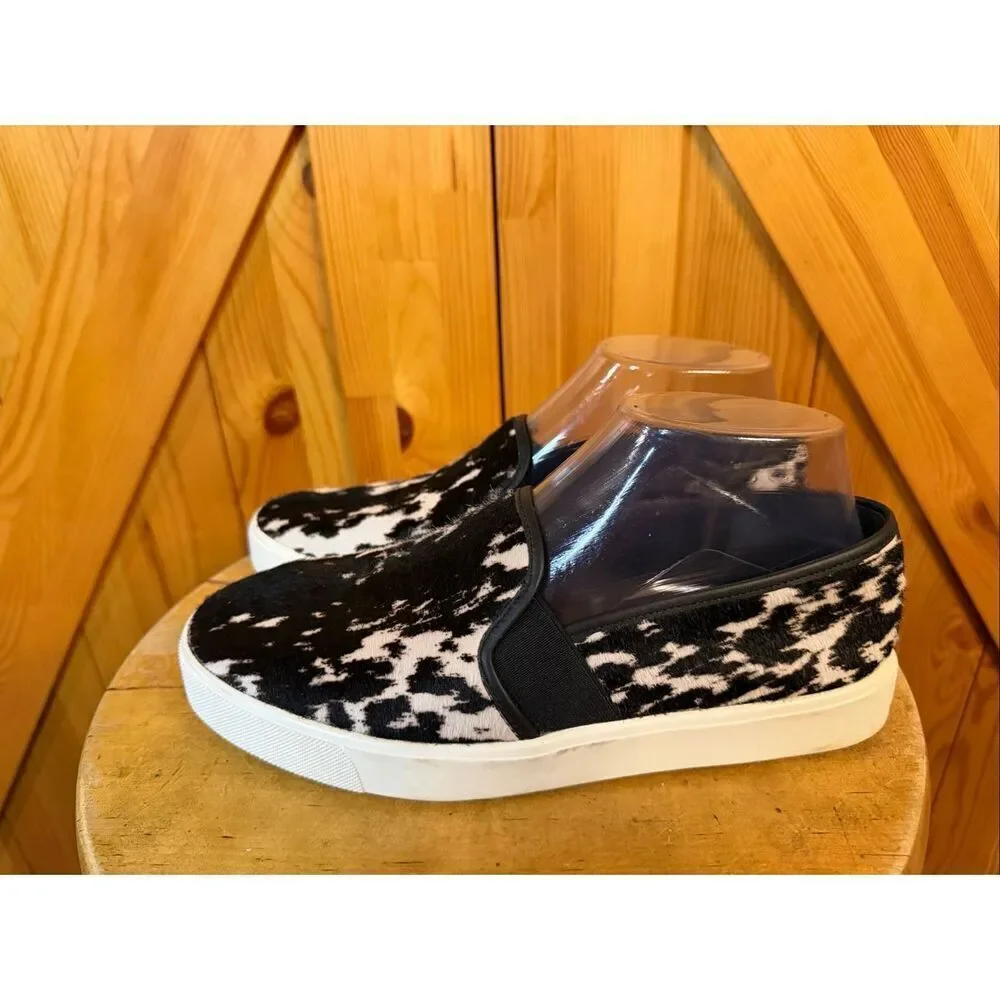 Vince Blair Calf Hair Printed Slip On Sneakers Size 7M